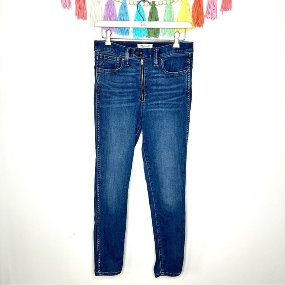 Madewell High-Rise Roadtripper Skinny Jeans Ridgefield Wash Zip-Front Size 27 - Picture 5 of 16